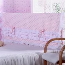 Korean version of cotton lace idyllic bed Hood cotton cloth bed headgear dust cover cool summer clearance powder BAO WEN