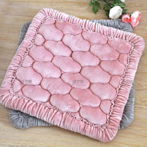 Fiber color plush cushion thick large chair cushion winter car Office fur solid color sofa cushion