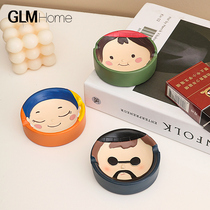 Net Red Cute Cartoon Ashtrays Creativity Personality Trend Teen Hearts Small Swing room Office Home Smoke vat