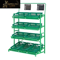 Fruit shelf display rack fruit rack fruit shop shelf commercial creative multi-storey supermarket vegetable selling fruit and vegetable rack