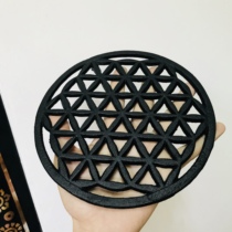 The Flower of Life cast iron plate put crystal candle statue ornaments