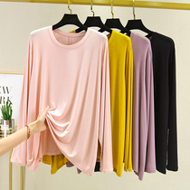 Womens pajamas spring and autumn long sleeves Mordell thin cotton summer outside wear loose oversized one-piece top t-shirt loungewear