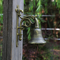 Wall-mounted Bell Eurostyle Retro Nostalgic Fields Garden Cast Iron Gate Villa entrance doorbell Decorative Pendant Metal Shake