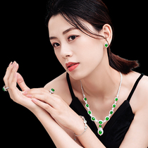 Jade Jiaxing Jade live glass seed positive green ring naked stone Red jade pendant inlaid wood that snowflake Dragon card