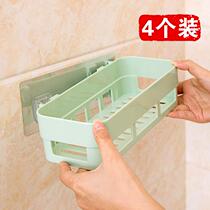 Toilet rack sticky wall-mounted wall-mounted non-hole washroom storage rack bathroom plastic square rack toilet