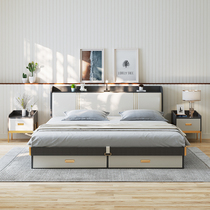 Nordic Bed Modern Minima Pneumatic High Box Storage Bed 1 5 m Main Sleeper Twin Beds Light Lavish Modern Tatami Bed