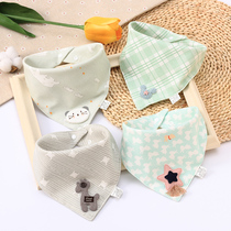 Saliva Towel Baby Pure Cotton Surrounding Mouth Boy Handsome gas thickened scarf newborn baby Summer surrounding neck waterproof triangular towels
