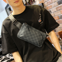 2022 new plaid chest bag Purse Trendy Fashion Mens Bag 100 Hitch Satchel Satchel men and women bag single shoulder bag