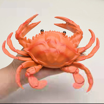 Simulation Crab Lobster Soft Gum Marine Animal Model Big Brake Crab Children Early Teach Cognitive Toys Vocal Crab