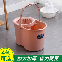  Thickened mop bucket Household manual old-fashioned mop bucket Squeeze water rinse mop bucket Mop bucket Squeeze bucket hand pressure single bucket