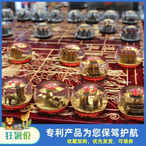 Double silent crystal chess three-dimensional high-grade large double-sided Chinese chess with checkerboard folding set creative