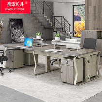 Desk Chair Composition Staff Table 2 4 Digit Screen Computer Desk Brief Postmodern Light Lavish 6 People Office Holder