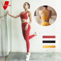 Yoga clothing two-piece female Net red umbilical quick-dry professional gym running clothes beginner sports fitness set