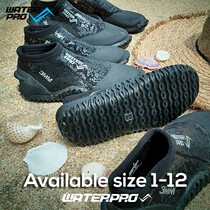 Waterpro surf scuba diving snorkeling wading anti-sand anti-cut non-slip shoes thick-soled boots Beach 3mm