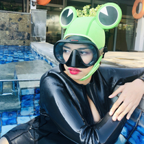 Hydrone 3mm cartoon diving headgear Frog shape diving cap big eye frog top breathable hole design