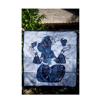 Foreign affairs gift Yunnan characteristic hand-painted batik painting wall hanging ethnic style parent-child home restaurant inn decoration cloth