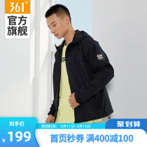 361 degree mens coat 2022 spring new running sports hood jacket cardigan woven trench coat coat men