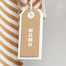Womens hangtag custom-made high-end clothing store label Custom Special paper literature and art simple hanging paper making custom clothes logo free design brand General listing lanyard printing
