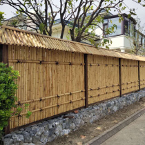 Anti-corrosion Japanese bamboo fence fence outdoor courtyard fence indoor screen bamboo pole homestay Villa blocking wall partition