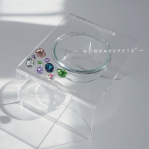 Wowbabepets High-end Pet Bowls Diamond Cat Bowls Cat Food Basin Dog Bowls Dog Food Basin Double Bowls Small And Medium Dogs