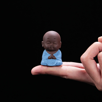 Yuxuan fingertips small monk tea pet purple sand pocket cute mini tea pet piece can be raised