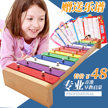 Professional pitch 15-tone percussion piano Childrens musical instruments Music toys Hand knock piano Wooden ORF early education puzzle