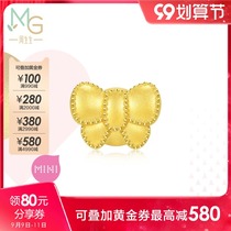 Little Red Book recommends Zhou Shengsheng Gold Charme baby love fairy tale bow transfer beads 92449C hard Gold