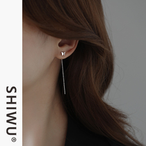 Accessories Silver Accessories Butterfly Ear Line Female Pure Silver Superior Temperament Ear Chain Ins Wind Earrings 2021 New Tide
