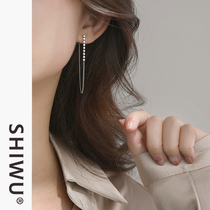 Accessories Epiphany Silver Accessories Rear-hanging Flow Su Earrings Earline Female Temperament South Korea Long pure silver earrings 2021 New wave