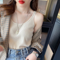 Small pregnant women autumn fashion European and American style jacket camisole vest 2021 new winter knit top