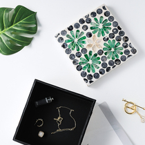 ins style American natural shell jewelry box home desktop storage box large capacity jewelry box home jewelry box
