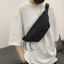 Tide Cards Pocket Men Bag Fashion Bag Trendpack Chest Bag Single Shoulder Bag Casual Canvas Slanted Satchel Student Riding Backpack