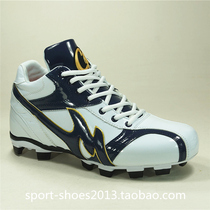 Baseball shoes rubber nail professional competition Japanese softball shoes factory custom direct sale dark blue white shoelace style