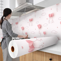 Kitchen oil-proof stickers high temperature resistant hood cabinets oil-contaminated waterproof wallpaper cabinets stove wall stickers wallpaper self-adhesive