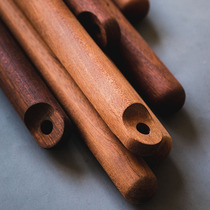 Wusandalwood rolling pin solid wood non-stick rolling pin slender large baking extended household dumpling skin adhesive hook storage