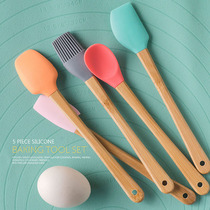 Cake supplies children baking tool set mini silicone spatula scraper full set of shovel oil brush small kitchen utensils