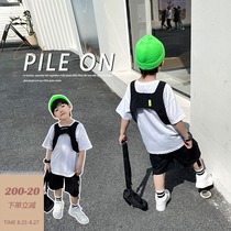  Slightly childrens clothing boys vest spring and autumn thin section children loose baby tide brand handsome Japanese functional outer riding vest