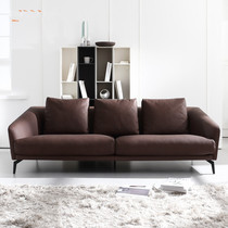Italian minimalist leather Italian sofa Nordic modern simple super thousand leather Villa area residential area Light luxury office sofa
