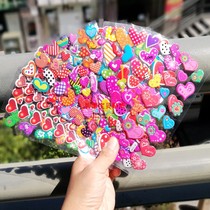 Love stickers 3d three-dimensional bubble stickers kindergarten reward puzzle stickers children Peach heart cartoon small paste