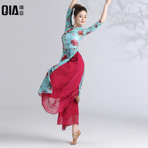 Qiya Classical Dance Clothing Womens Cheongsam Elegant Rhyme Dress Performance Clothes Chinese Dance Practice Clothes