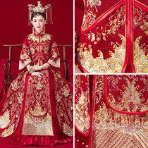 Winter Skinny Show Wo Dress Bride 2021 New Chinese Xiuhe Wedding Dress Wo Xiu Dress Pregnant Women Wedding Dress Women