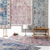 Visual taste American luxury retro European coffee table living room Persian carpet Bohemia bedroom bedside blanket