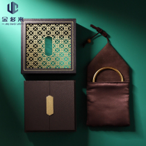 Ancient gold bracelet box Hollow jewelry box Jade text play hand string packaging box Gift box Jewelry pendant necklace box