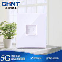 Chint wall switch socket type 118 NEW5G telephone socket module phone module occupies one