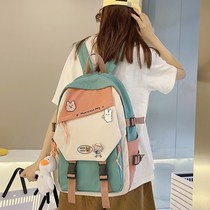 Color ancient girl schoolbag female summer junior high school students backpack light college students 2021 backpack