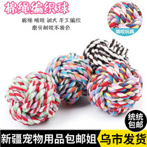 Xinjiang sister dog wool resistant to bite teeth ball Teddy golden hair into puppies large medium and small dog toy ball