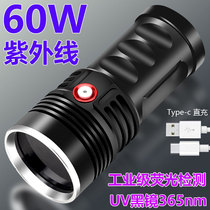 Magnetic particle inspection flashlight UV black mirror oil stain fluorescent agent detection porcelain 60W high power black 365nm purple lamp