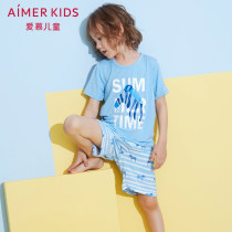 Love children happy zebra boy short sleeves tops cropped pants set AK2432981