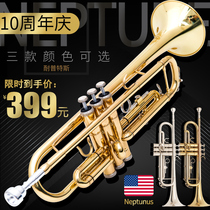 Trumpet instrument flat three-tone trumpet beginner performance test professional band teaching Church Western musical instruments