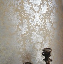 American imported wallquest pure paper wallpaper American Neoclassical French dark flower villa living room wallpaper